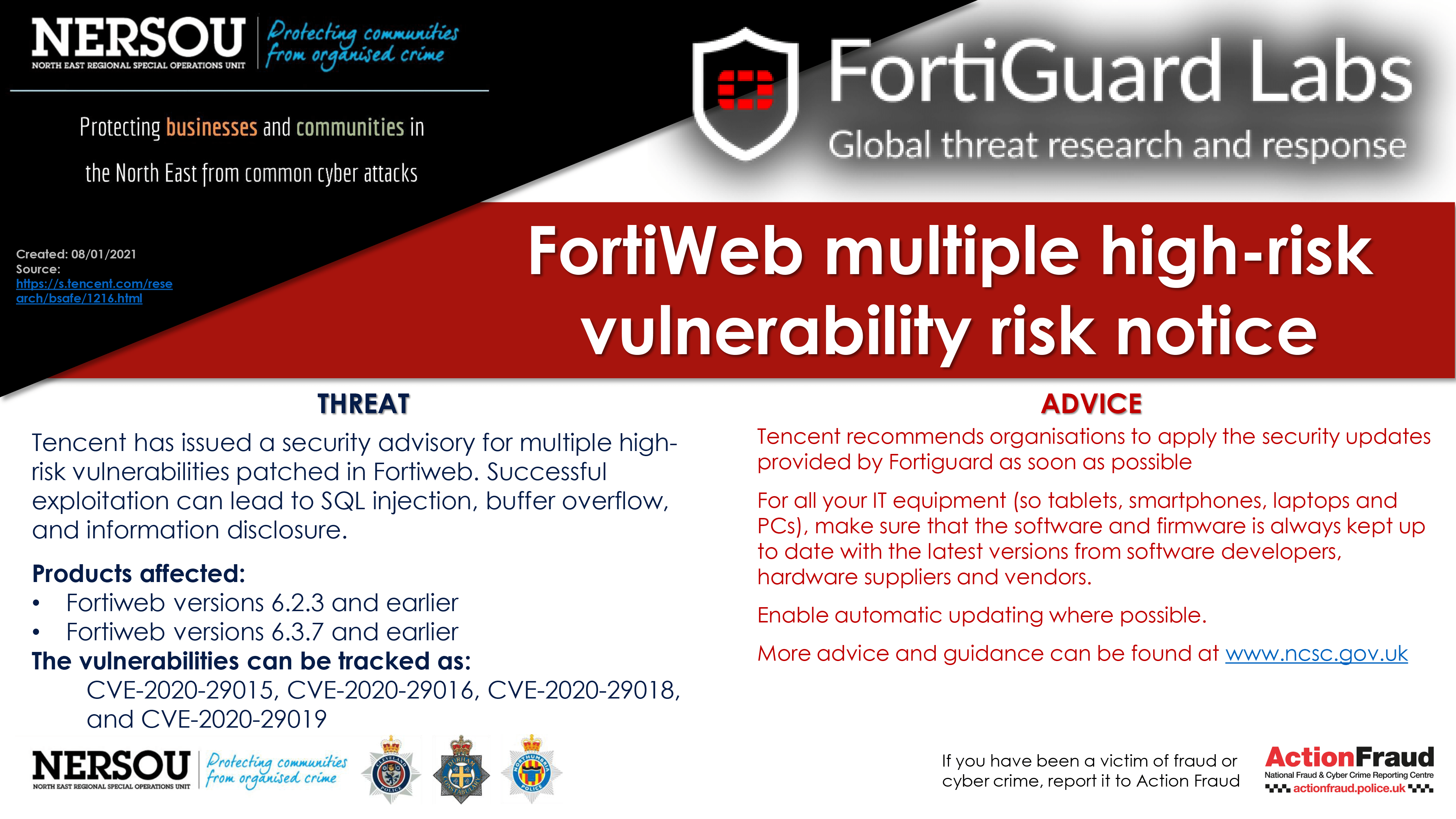 Notification FortiWeb multiple high risk vulnerability risk notice