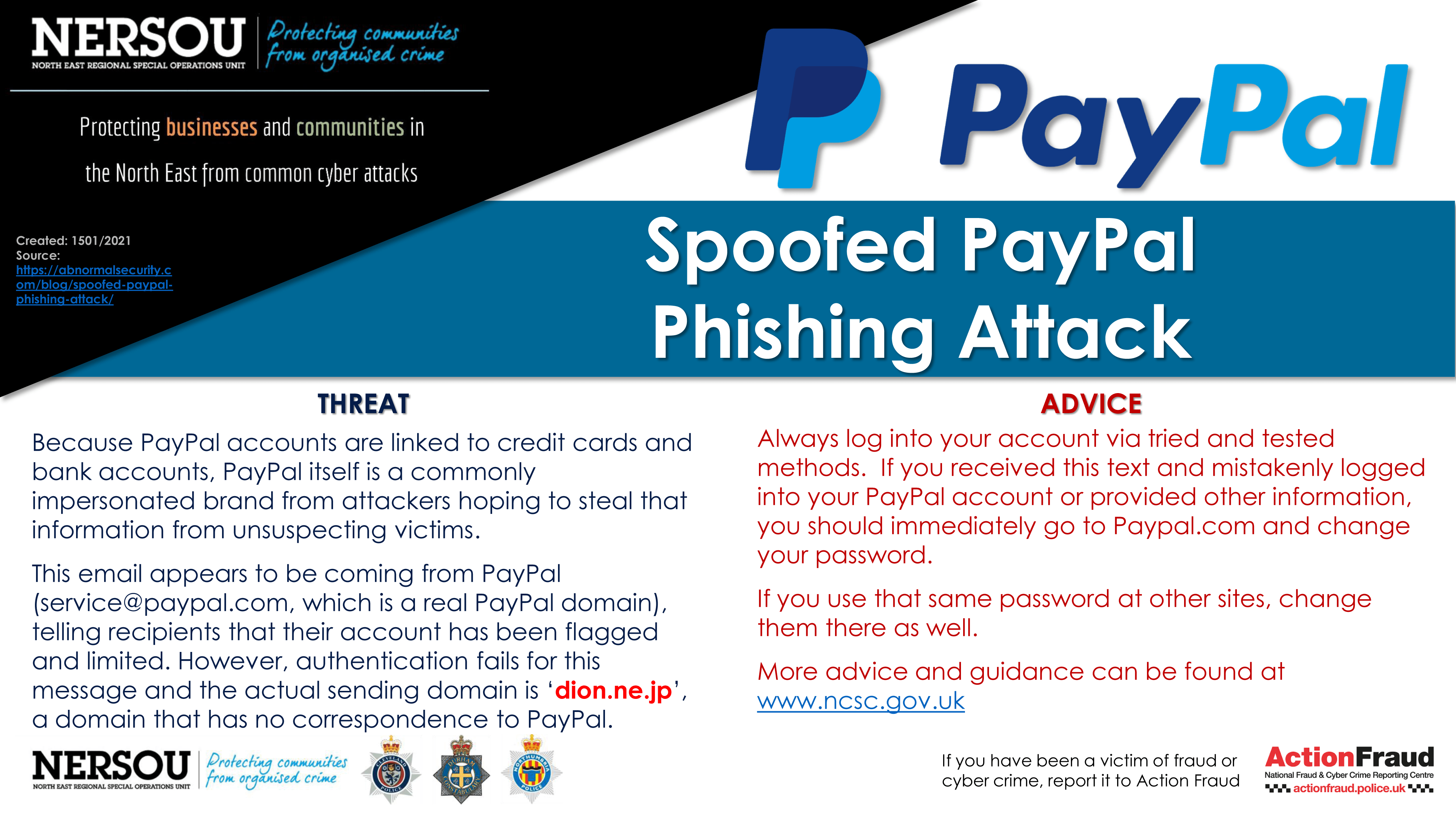 Notification Spoofed PayPal Phishing Attack