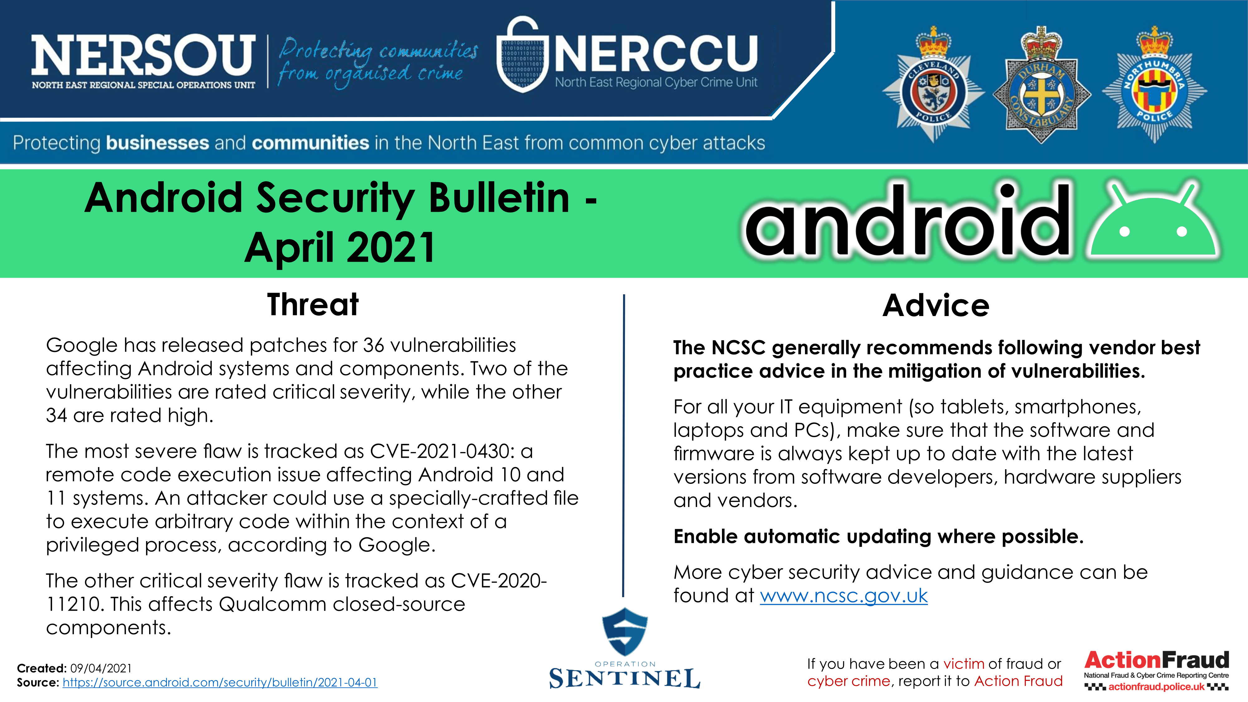 Notification Android Security Bulletin April
