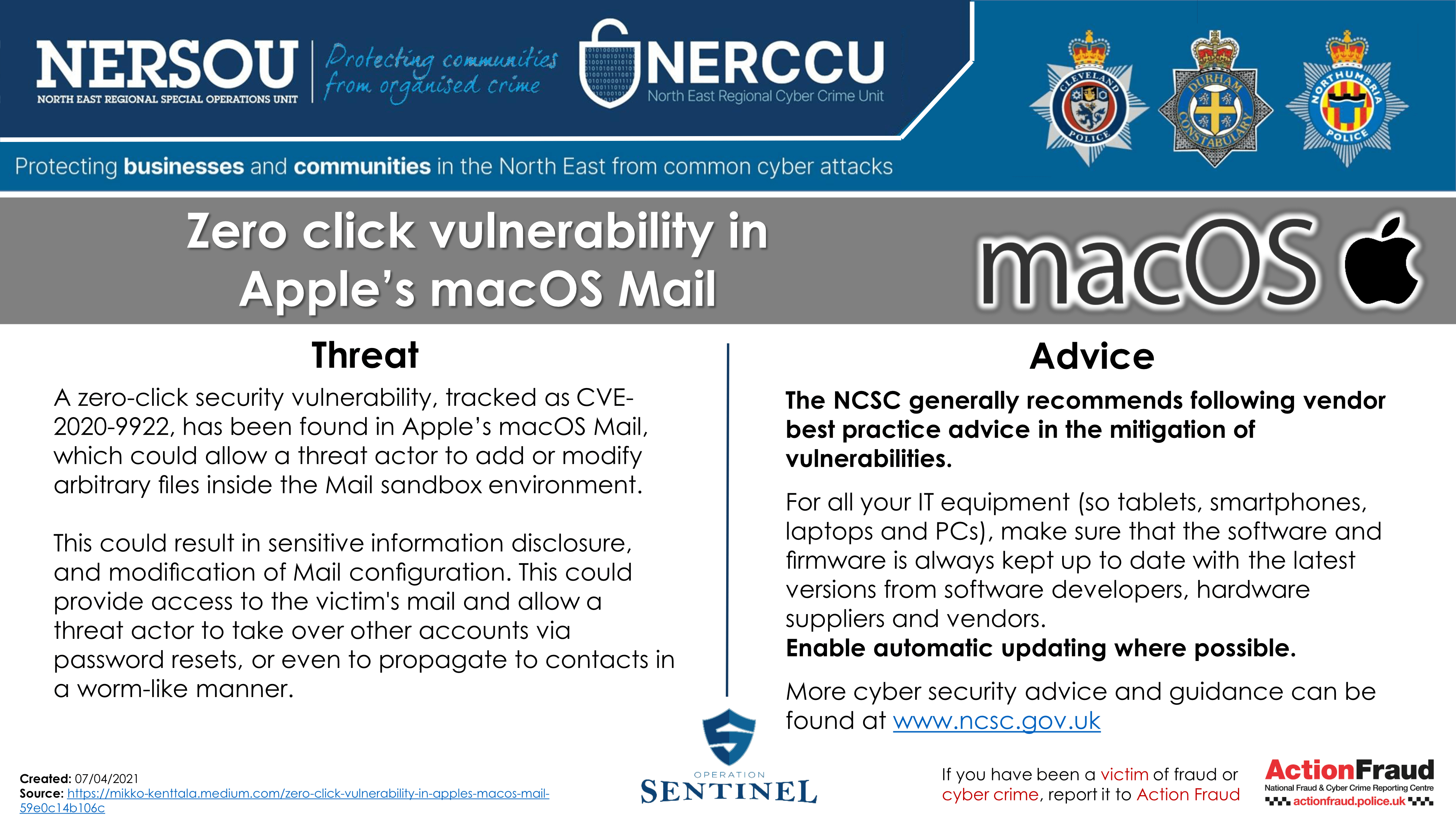 Notification Zero click vulnerability in Apple’s macOS Mail