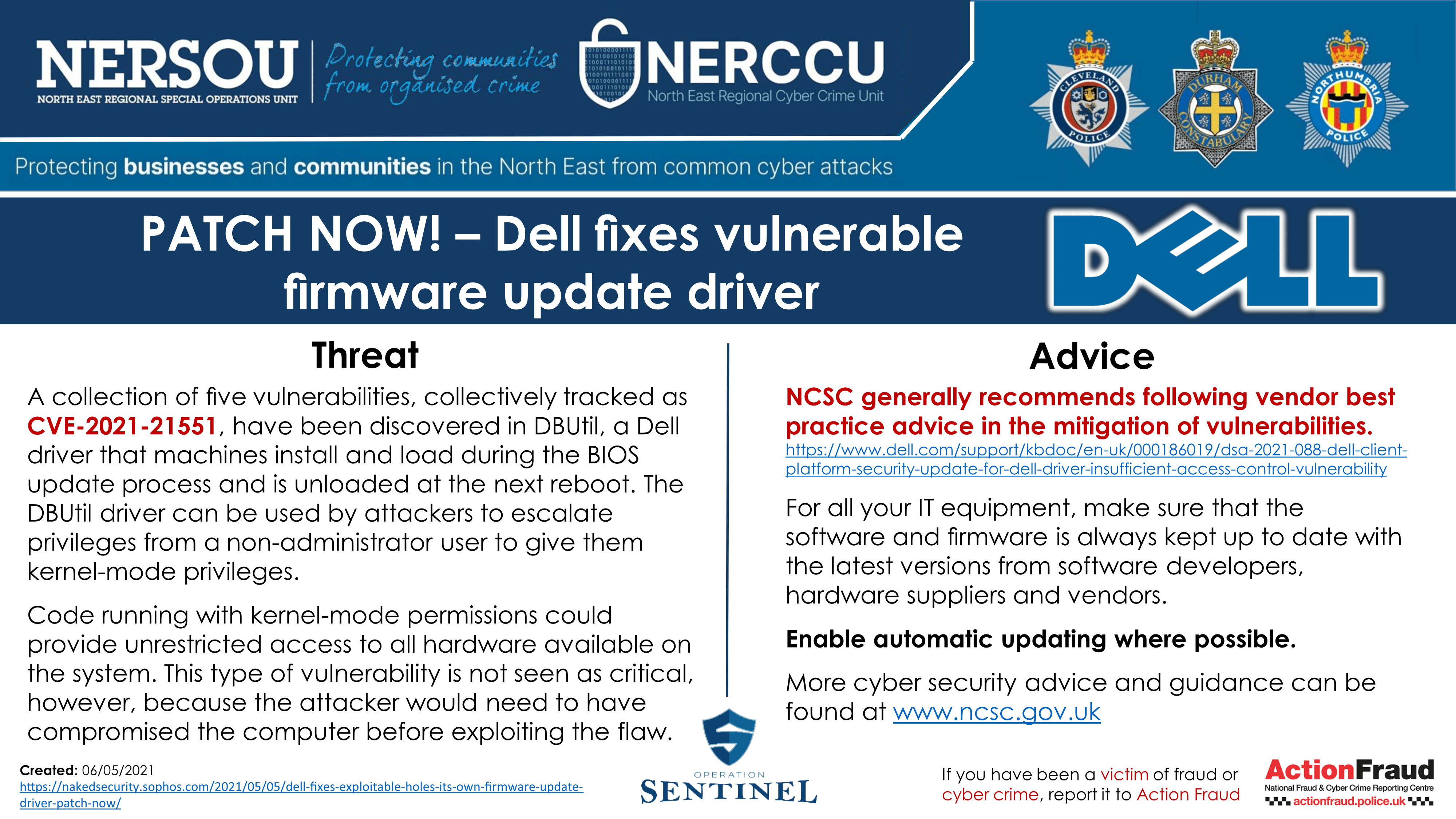 Notification - PATCH NOW! – Dell fixes vulnerable firmware update driver...