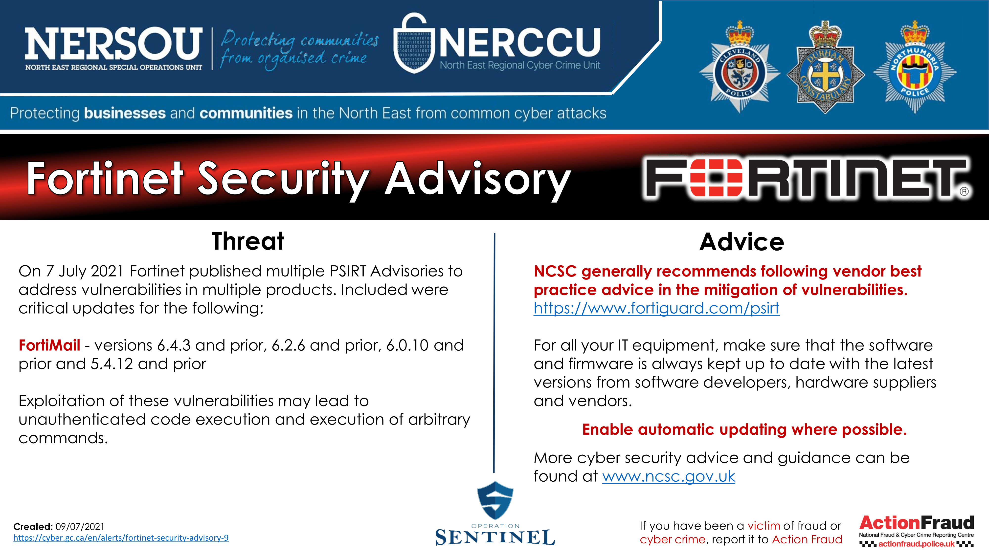 Notification - Fortinet Security Advisory